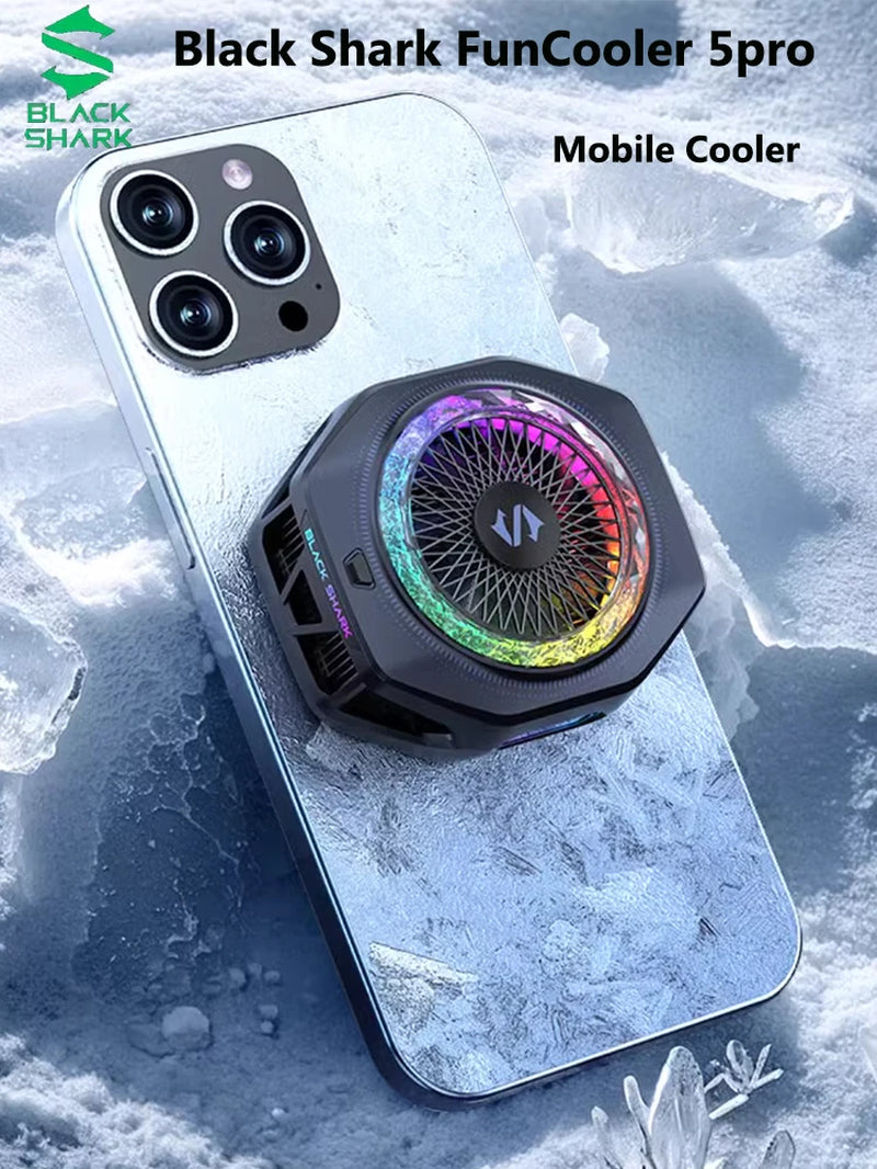 Original Black Shark Magnetic 5Pro Cooler Funcooler 5 Fast Mobile Phone Radiator for Iphone Nubia Xiaomi Huawei Oppo Samsung