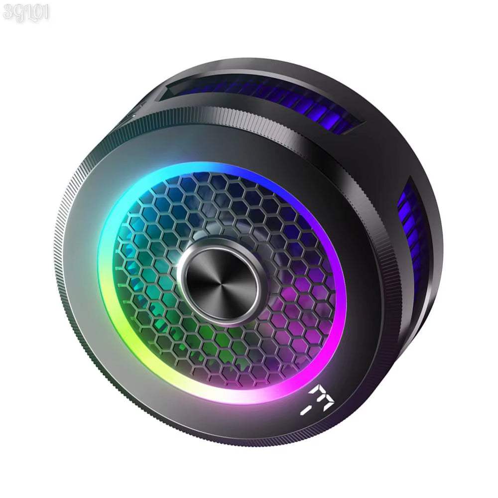 Magnetic & Back-Clip Semiconductor Refrigeration Cooling Phone Radiator Digital Display RGB Lighting 3 Modes for Ipad Iphone