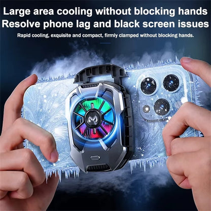 Universal Mobile Phone Cooling Fan Game Cooler, Digital Display Fast Radiator Back Clip for Iphone 15 Pro Max Xiaomi 14 POCO X6
