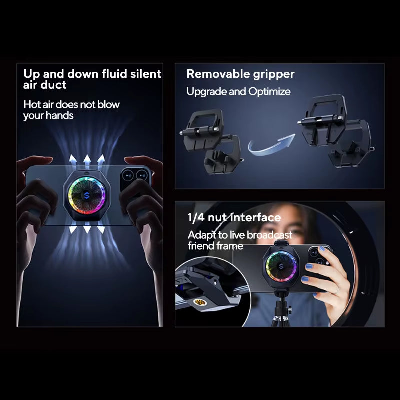 Original Black Shark Magnetic 5Pro Cooler Funcooler 5 Fast Mobile Phone Radiator for Iphone Nubia Xiaomi Huawei Oppo Samsung