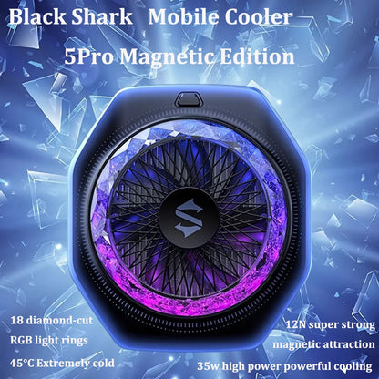 Original Black Shark Magnetic 5Pro Cooler Funcooler 5 Fast Mobile Phone Radiator for Iphone Nubia Xiaomi Huawei Oppo Samsung