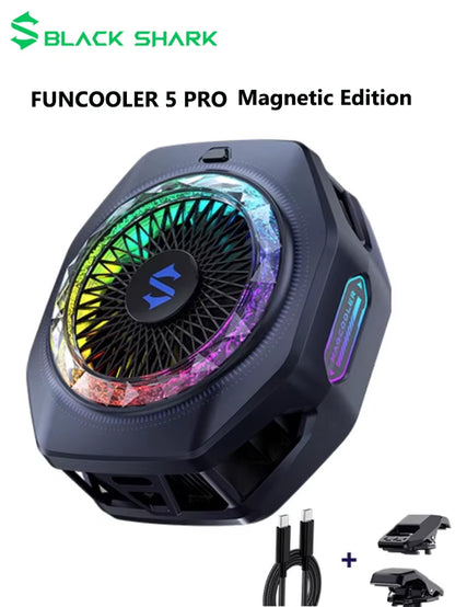 Original Black Shark Magnetic 5Pro Cooler Funcooler 5 Fast Mobile Phone Radiator for Iphone Nubia Xiaomi Huawei Oppo Samsung