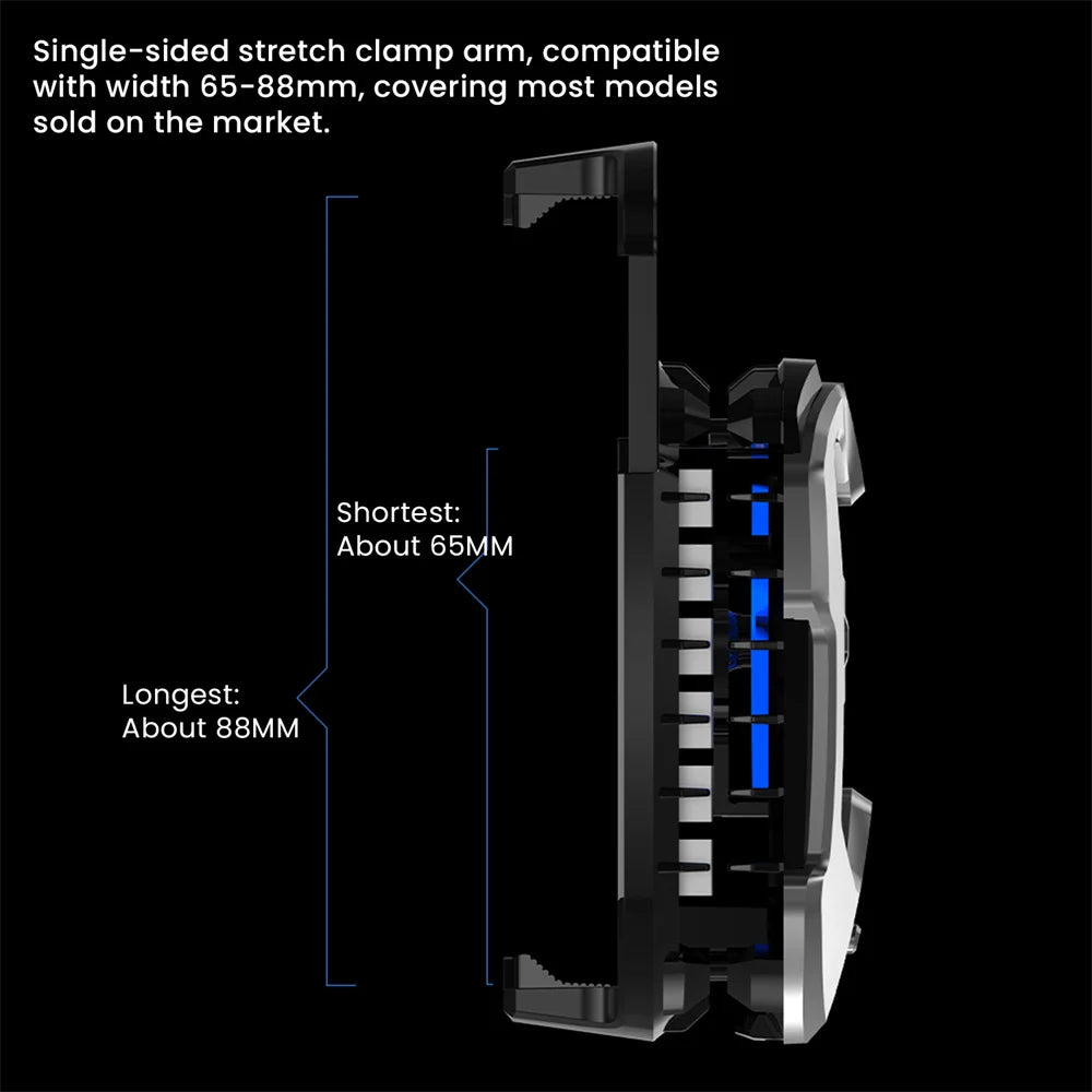 Universal Mobile Phone Cooling Fan Game Cooler, Digital Display Fast Radiator Back Clip for Iphone 15 Pro Max Xiaomi 14 POCO X6