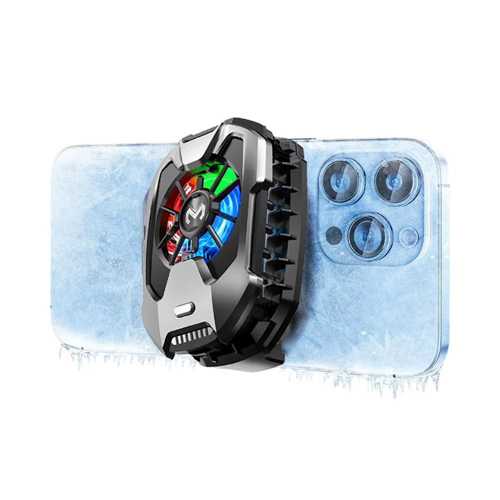 Universal Mobile Phone Cooling Fan Game Cooler, Digital Display Fast Radiator Back Clip for Iphone 15 Pro Max Xiaomi 14 POCO X6