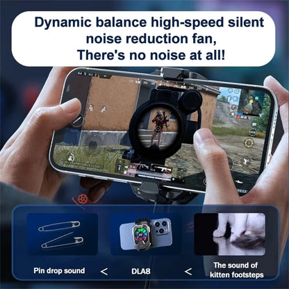 Universal Mobile Phone Cooling Fan Game Cooler, Digital Display Fast Radiator Back Clip for Iphone 15 Pro Max Xiaomi 14 POCO X6